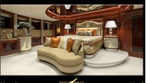 FB253 megayacht Diamonds Are Forever Master suite